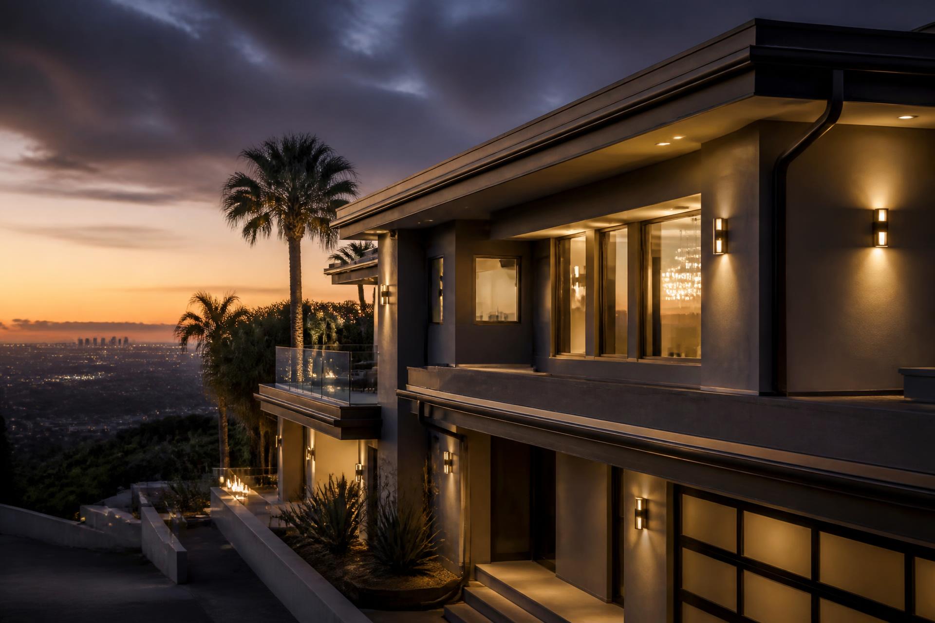 Luxury Los Angeles home with new seamless gutters